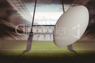 Composite image of rugby ball