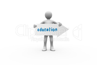 Education against white background with vignette