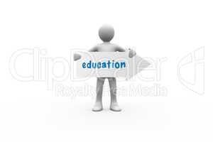 Education against white background with vignette
