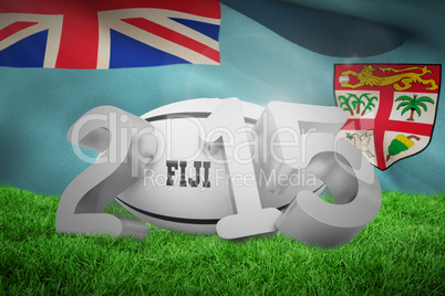 Composite image of fiji rugby 2015 message