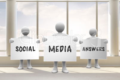 Composite image of social media answers