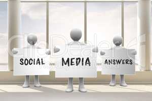 Composite image of social media answers