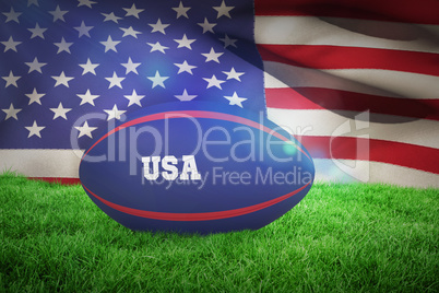 Composite image of usa rugby ball