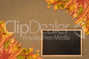 Composite image of blackboard with copy space