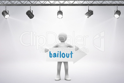 Bailout against grey background