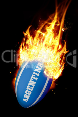 Composite image of argentina rugby ball