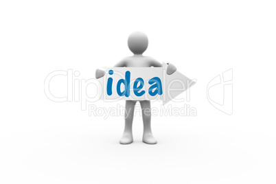 Idea against white background with vignette