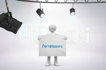 Foreclosure against grey background
