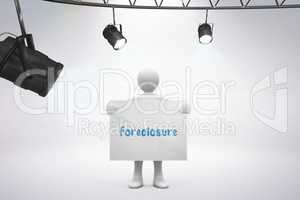 Foreclosure against grey background