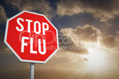 Composite image of stop flu