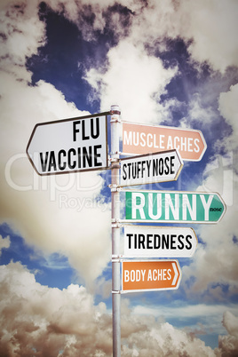Composite image of flu shots