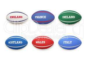 Six nations rugby balls