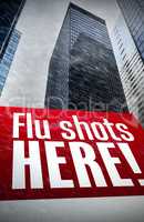 Composite image of flu shots here