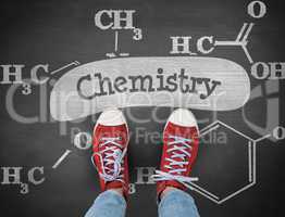 Chemistry against black background