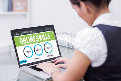 Composite image of online skills interface