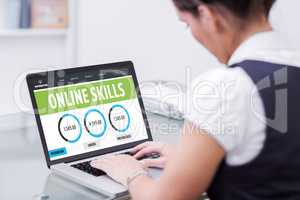 Composite image of online skills interface