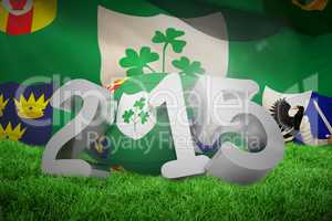 Composite image of ireland rugby 2015 message