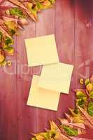 Composite image of sticky note