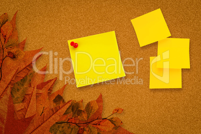 Composite image of sticky note