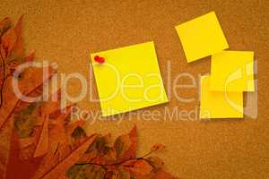 Composite image of sticky note