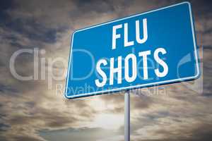 Composite image of flu shots