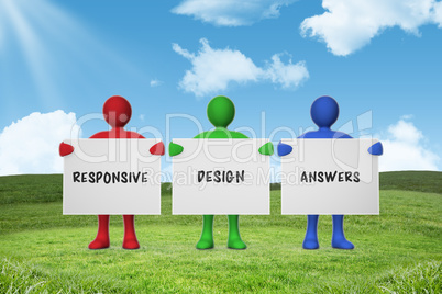 Composite image of responsive design answers