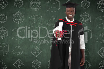 Composite image of man smilling at graduation