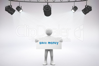 Save money against grey background