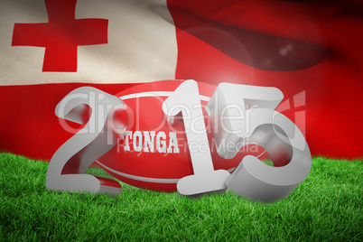 Composite image of tonga rugby 2015 message