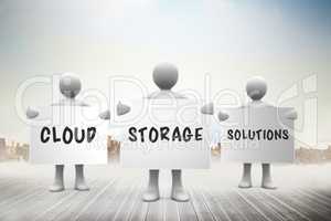 Composite image of cloud storage solutions