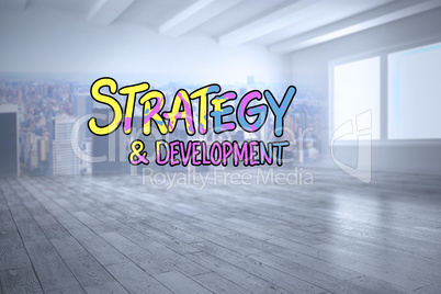 Composite image of strategy and development