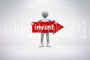 Invent against grey background