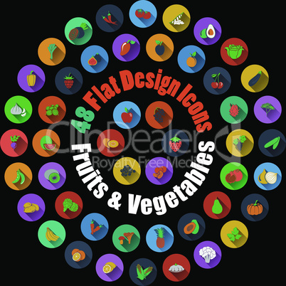 Fruits and Vegetables Icons