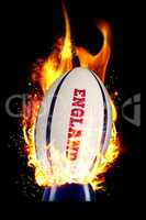 Composite image of england rugby ball