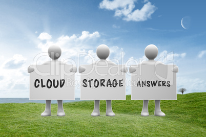 Composite image of cloud storage answers