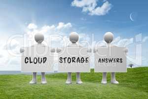 Composite image of cloud storage answers