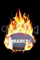 Composite image of france rugby ball