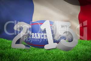 Composite image of france rugby 2015 message