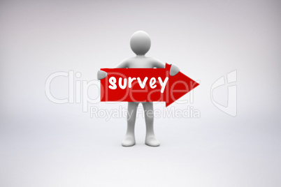 Survey against grey background