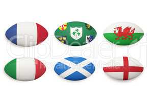 Six nations rugby balls