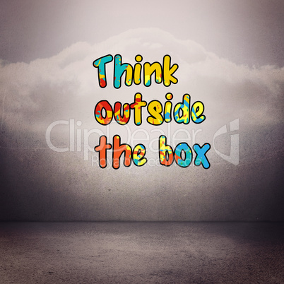 Composite image of think outside the box