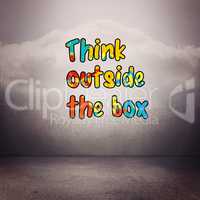 Composite image of think outside the box