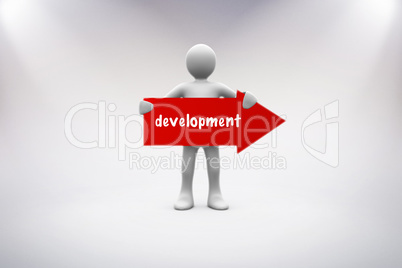 Development against grey background