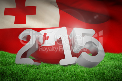 Composite image of tonga rugby 2015 message