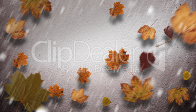 Composite image of autumn leaves pattern Composite image of autumn leaves pattern