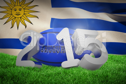 Composite image of uruguay rugby 2015 message