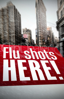 Composite image of flu shots here