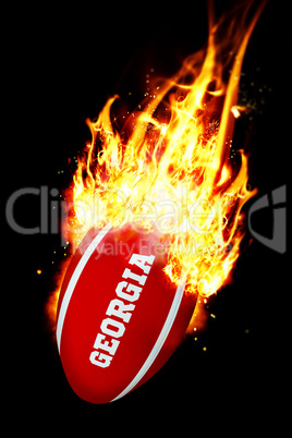 Composite image of georgia rugby ball