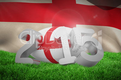 Composite image of england rugby 2015 message