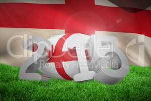 Composite image of england rugby 2015 message